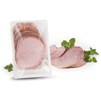 Hot smoked pork ham, sliced, Krekenavos, kg